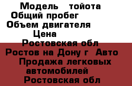  › Модель ­ тойота › Общий пробег ­ 39 250 › Объем двигателя ­ 1 600 › Цена ­ 890 000 - Ростовская обл., Ростов-на-Дону г. Авто » Продажа легковых автомобилей   . Ростовская обл.